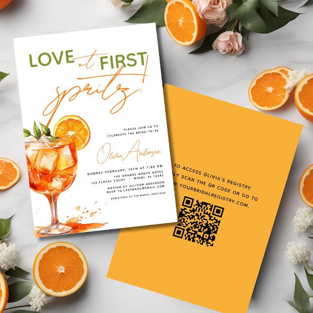 Invitación QR Code Love en la primera ducha de Naranja Spritz (Subido por el creador)