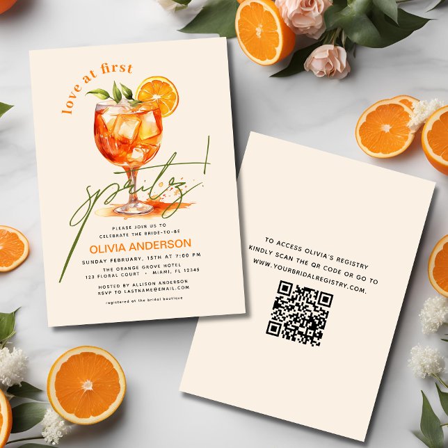 Invitación QR Code Love en la primera ducha de Naranja Spritz (Subido por el creador)