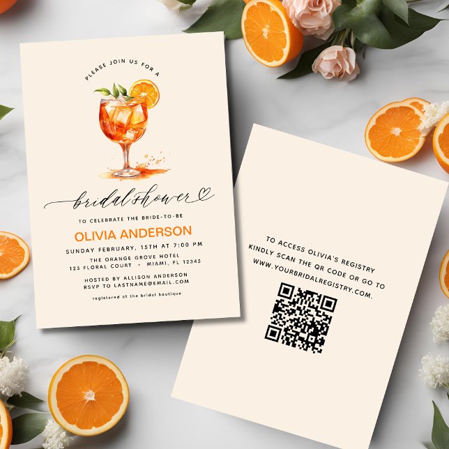 Invitación QR Code Love en la primera ducha de Naranja Spritz (Subido por el creador)