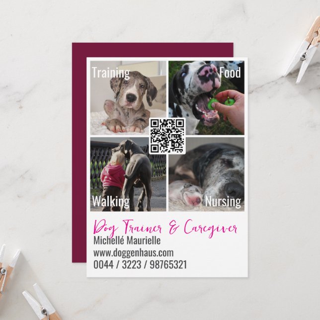 Invitación QR-Code Photo Great Dane   (Anverso/Reverso In Situ)