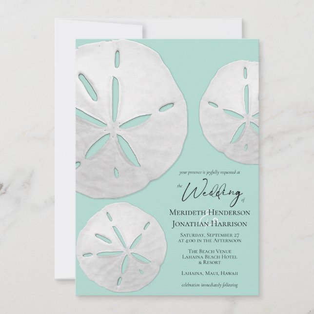 Invitación QR Code Photo Sea Glass Sand Dollars Beach (Anverso)