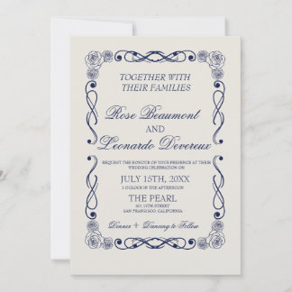 Invitación QR Code Wedding Invitation | Elegant Old Money