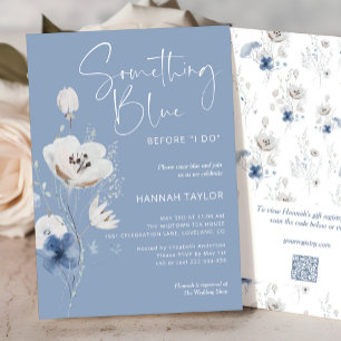 Invitación QR Código Algo Azul Antes De Hacer Ducha Británica