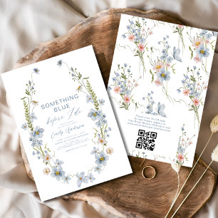 Invitación QR Código Algo Azul Antes De Hacer Ducha Británica