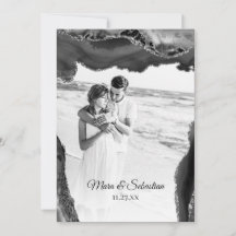 *~* QR FOTO RSVP AR13 AGATE Black Boda Invi