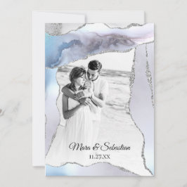 Invitación *~* QR FOTO RSVP AR13 AGATE Pearl Boda In