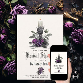 Invitación QR Macabre Amethyst Purple Candle