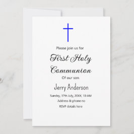 Invitación QR mínimo de la primera comunión santa católica