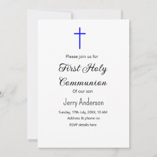 Invitación QR mínimo de la primera comunión santa católica