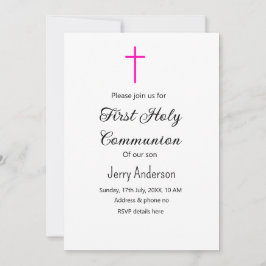 Invitación QR mínimo de la primera comunión santa católica