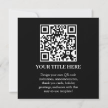 QR negro | Diseño cuadrado minimalista moderno