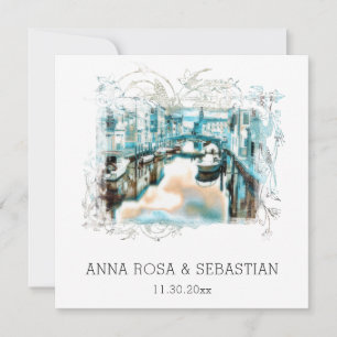 Invitación *~* QR POSITANO Italia Desplazamiento AR20 Boda RS