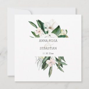 Invitación *~* QR RSVP AR15 Boda de marco de peonía floral