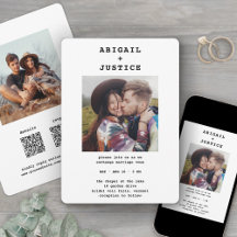 QR RSVP Máquina de Moda todo en uno 2 Boda fotográ