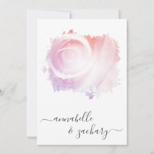 Invitación *~* QR Rubor Rosa Rosa Rosa Rosa Rosada RSVP AR8 B