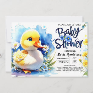 Invitación Quacking Blue Baby Shower