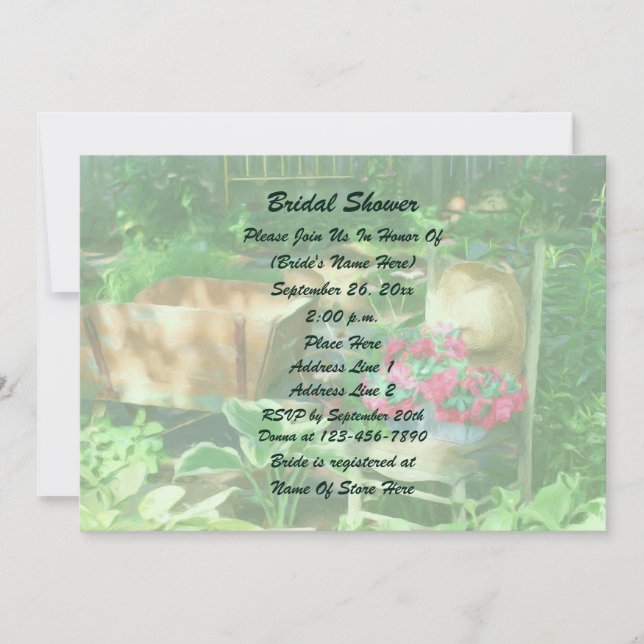Invitación Quaint Flower Garden Bridal Shower  (Anverso)