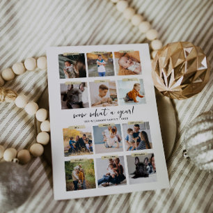 Invitación Qué año   12 feriados de Navidades Collages de fot
