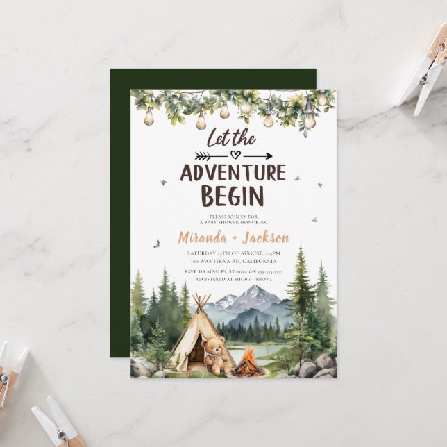 Invitación Que comience la aventura (Anverso/Reverso In Situ)