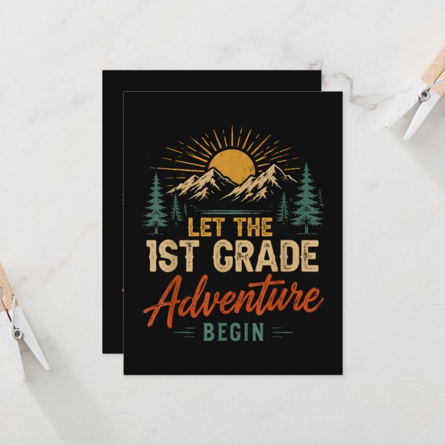 Invitación Que comience la aventura de 1er grado (Anverso/Reverso In Situ)