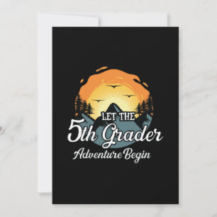 Invitación Que comience la aventura de 5º grado