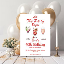Que Comience La Fiesta Cumpleaños 40 Adulto