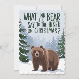 Invitación ¿Qué dijo el oso para hacer senderismo en Navidad