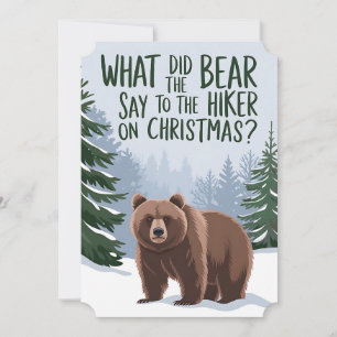 Invitación ¿Qué dijo el oso para hacer senderismo en Navidad 