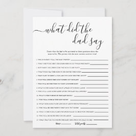 Invitación ¿Qué dijo el papá en Baby Shower?