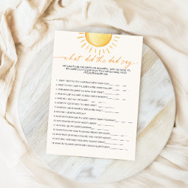 Invitación ¿Qué Dijo El Papá En Baby Shower Sunshine?
