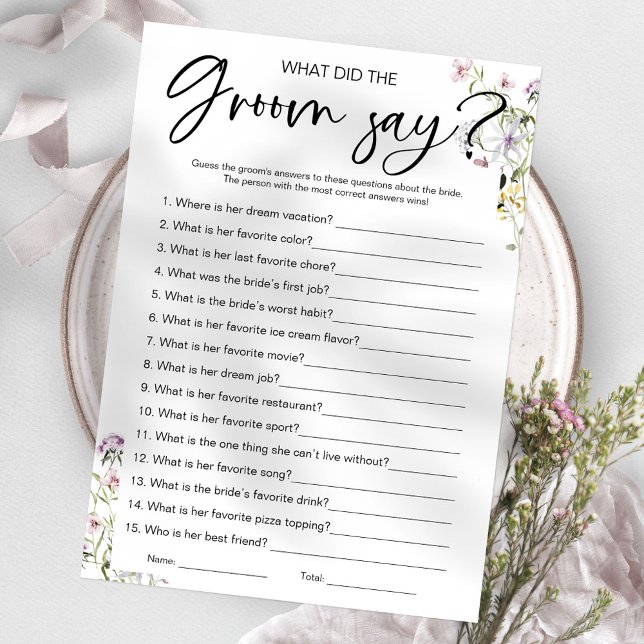 Invitación ¿Qué dijo Groom del juego de la ducha de novia? (Subido por el creador)