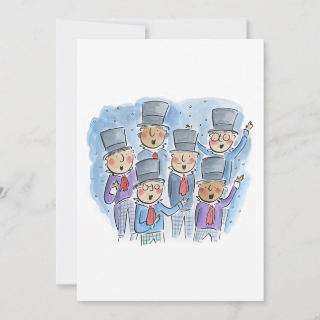 Invitación Que Dios descanse, alegres caballeros (Anverso)