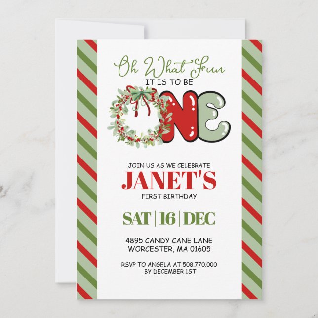 Invitación Qué Diversión Es Ser Uno (Anverso)