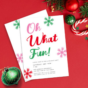 Invitación ¡Qué Diversión! Fiesta de Navidades de escritura f
