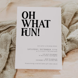 Invitación ¡Qué Diversión! Fiesta de Navidades modernos y Min