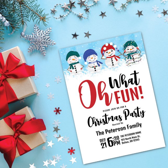 Invitación ¡Qué Diversión! Fiesta navideña de los Navidades d (Subido por el creador)
