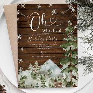 Invitación ¡Qué Diversión! Navidades Floral Holiday Winter
