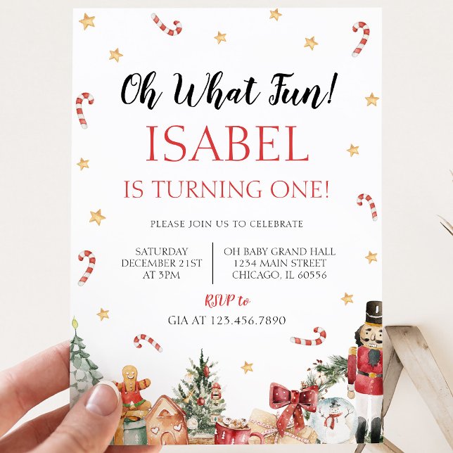 Invitación Qué divertida fiesta de cumpleaños de Navidad (Subido por el creador)