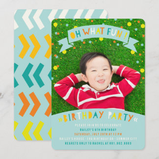 Invitación Qué divertida fiesta de cumpleaños del niño con co