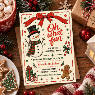 Invitación Qué divertida fiesta de Navidad