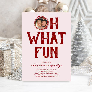 Invitación Qué divertida fiesta de Navidad con fotos
