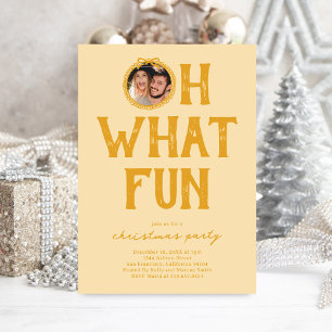Invitación Qué divertida fiesta de Navidad con fotos