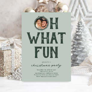 Invitación Qué divertida fiesta de Navidad con fotos