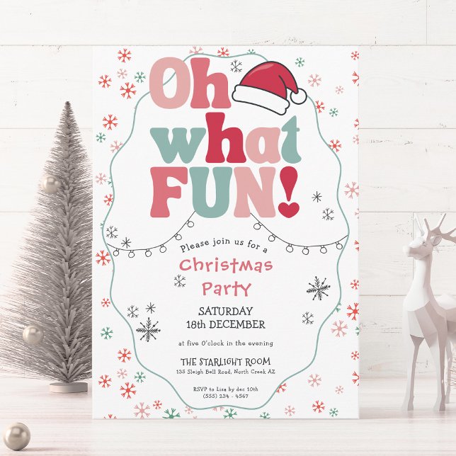 Invitación Qué divertida fiesta retro de Navidad  (Subido por el creador)