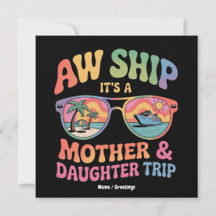 Invitación Qué divertido viaje de crucero para mamá y sus hij