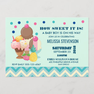 Invitación Qué dulce es el Baby Shower helado