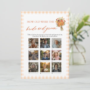 Invitación ¿Qué Edad Tenían la Novia y el Novio Juego de Desp