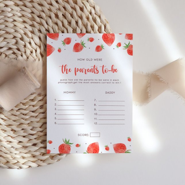 Invitación Qué Edad Tenían Los Padres, Berry Sweet Baby Showe (Subido por el creador)