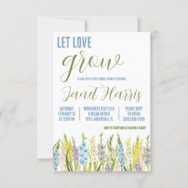 Invitación Que el amor crezca, Pastel Blue Gladiolus Bridal S