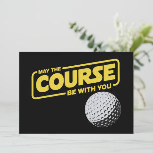 Invitación Que El Campo Esté Contigo Divertido Golf Golfing